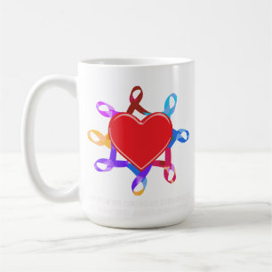 Krebsbewusstsein Herz-Schleife Liebe Hoffnung Mu Kaffeetasse