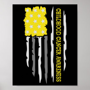 Krebsbewusstsein im Kindesalter - Amerikanische Fl Poster