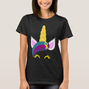 Krebsbewusstsein im Kindesalter Einhorn Gelber Sch T-Shirt