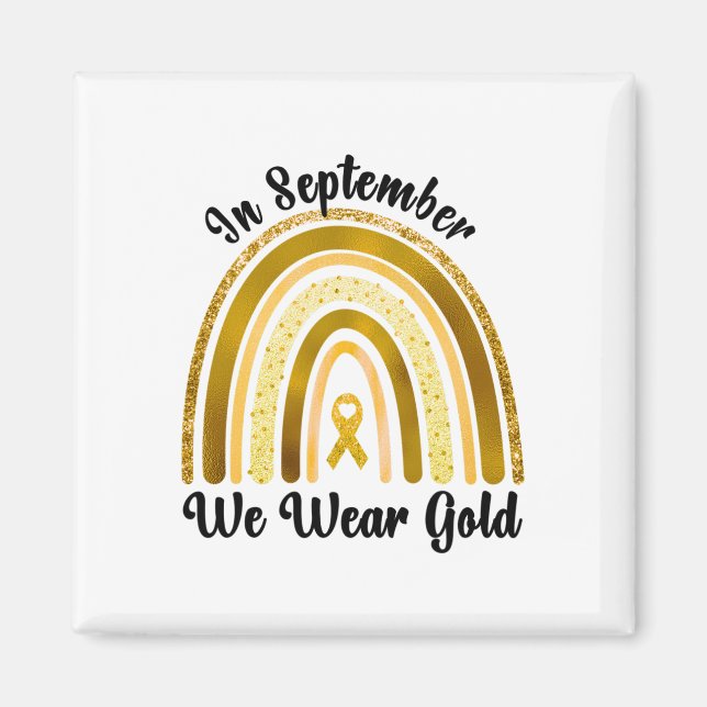 Krebsbewusstsein im Kindesalter Im September trage Magnet (Vorne)