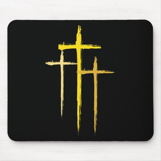 Krebsbewusstsein im Kindesalter Kreuz Christliche  Mousepad (Vorne)