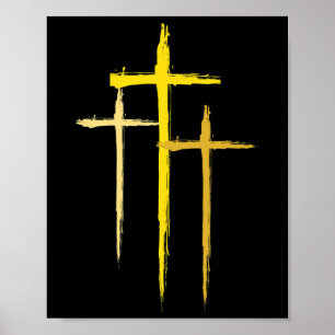 Krebsbewusstsein im Kindesalter Kreuz Christliche  Poster