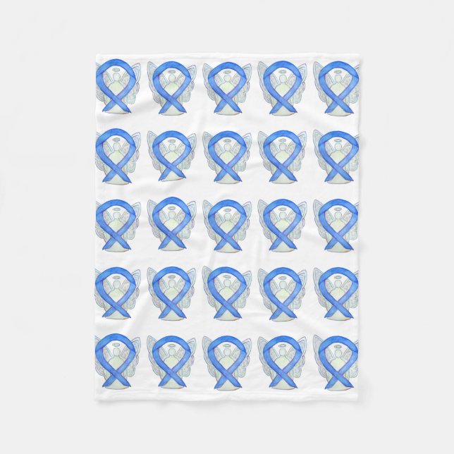 Krebsbewusstsein im Lavendel-Band-Fleece-Decken Fleecedecke (Vorderseite)