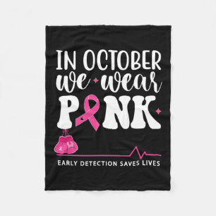 Krebsbewusstsein Im Oktober Tragen Wir Rosa Fleecedecke