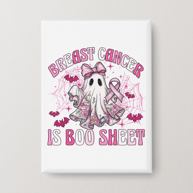 Krebsbewusstsein - Oktober tragen wir Pink Button (Vorderseite)