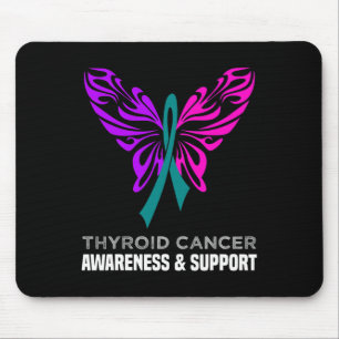 Krebsbewusstsein Pink Aquamarin Blue Ribbon Butter Mousepad