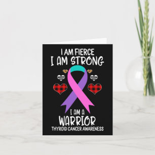 Krebsbewusstsein Ribbon I Fierce Starker Krieger Karte