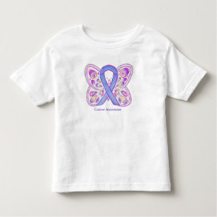Krebsbewusstsein Ribbon Lavender Butterfly Shirt