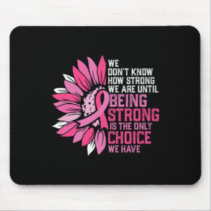 Krebsbewusstsein Rosa Blütenblüte Mousepad