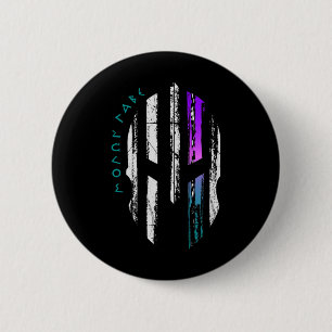 Krebsbewusstsein Spartaner Kriegerhelm Thin Line Button