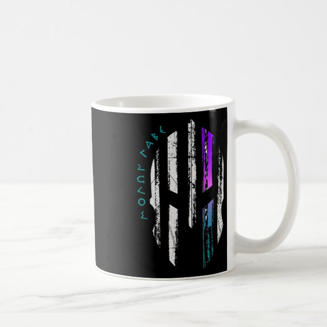 Krebsbewusstsein Spartaner Kriegerhelm Thin Line Kaffeetasse (Rechts)