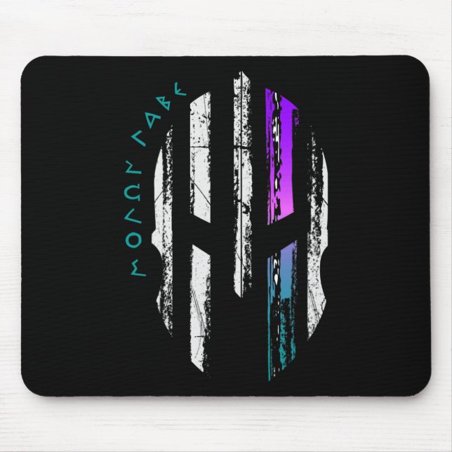Krebsbewusstsein Spartaner Kriegerhelm Thin Line Mousepad (Vorne)