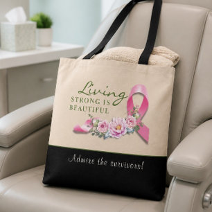 Krebsbewusstsein - Stark ist schön Tote Bag