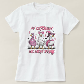 Krebsbewusstsein tragen wir rosa T-Shirt