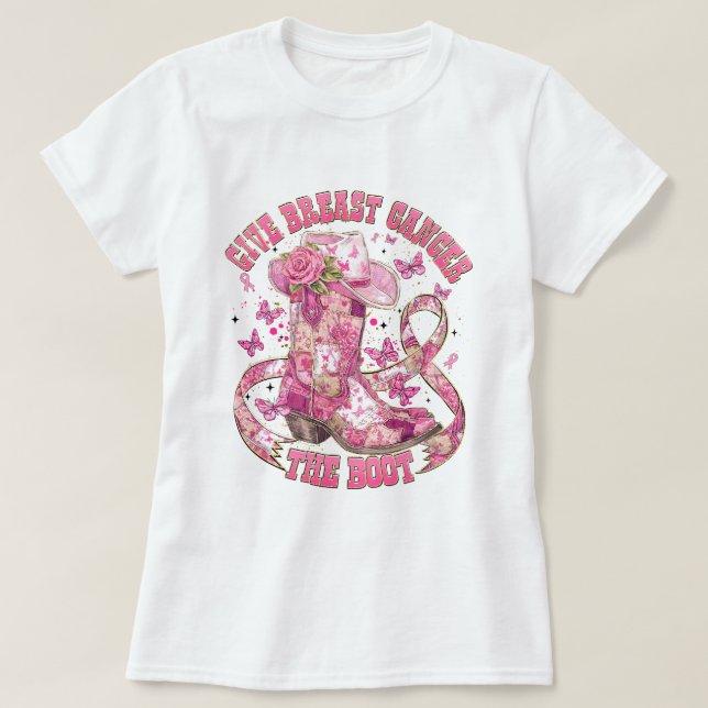 Krebsbewusstsein tragen wir rosa T-Shirt (Design vorne)