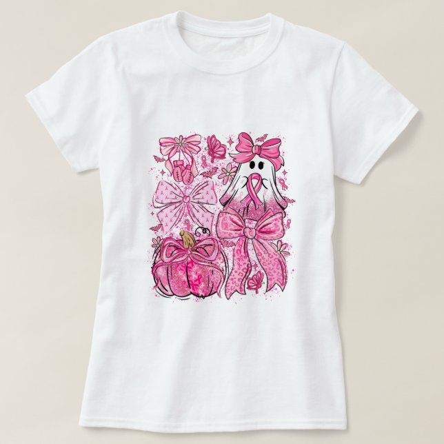 Krebsbewusstsein tragen wir rosa T-Shirt (Design vorne)