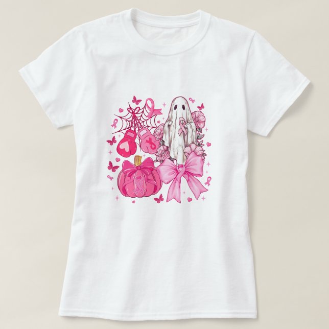 Krebsbewusstsein tragen wir rosa T-Shirt (Design vorne)