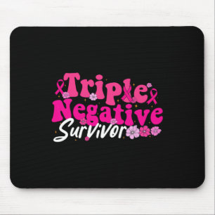 Krebsbewusstsein Triple Negative Survivor Blume Mousepad