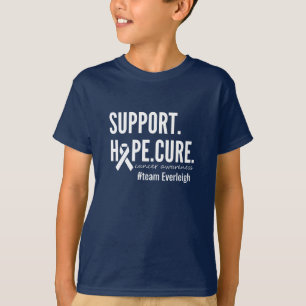 Krebsbewusstsein unterstützt Personalisierten Kids T-Shirt