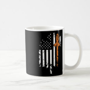 Krebsbewusstsein Vintag US-amerikanische Flagge Kaffeetasse
