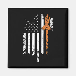 Krebsbewusstsein Vintag US-amerikanische Flagge Magnet