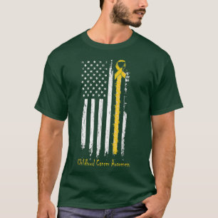 Krebsbewusstsein von Kindern in einer Flagge 131 T-Shirt