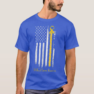 Krebsbewusstsein von Kindern in einer Flagge 784 T-Shirt