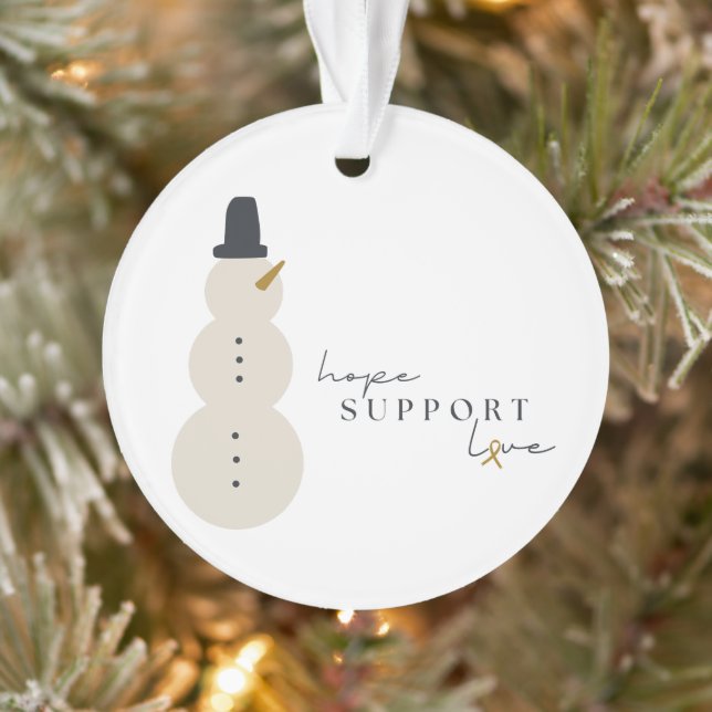 Krebsbewusstsein. Weihnachtsakrylverzierung Ornament (Baum)