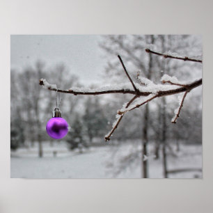 Krebsbewusstsein Weihnachtsdruck Poster
