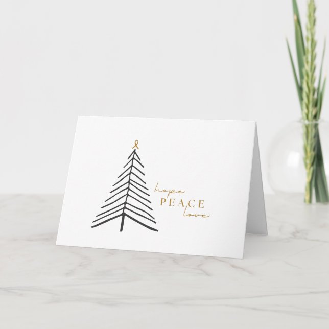 Krebsbewusstsein. Weihnachtsgrußkarten Karte (Vorderseite)