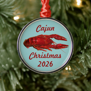 Krebse Cajun-Weihnachtsdekoration Ornament Aus Metall