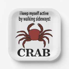 Krebse Ich Behielt mich aktiv, indem ich auf der S Pappteller