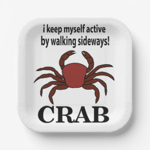 Krebse Ich Behielt mich aktiv, indem ich auf der S Pappteller