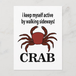 Krebse Ich Behielt mich aktiv, indem ich auf der S Postkarte