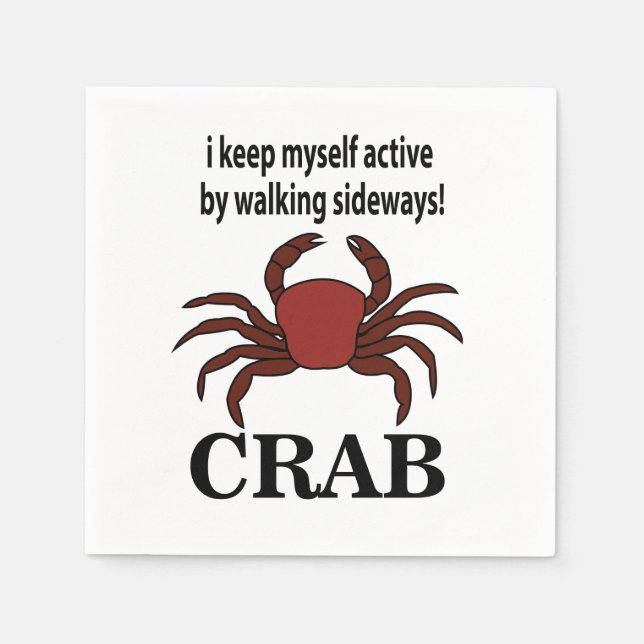Krebse Ich Behielt mich aktiv, indem ich auf der S Serviette (Vorderseite)
