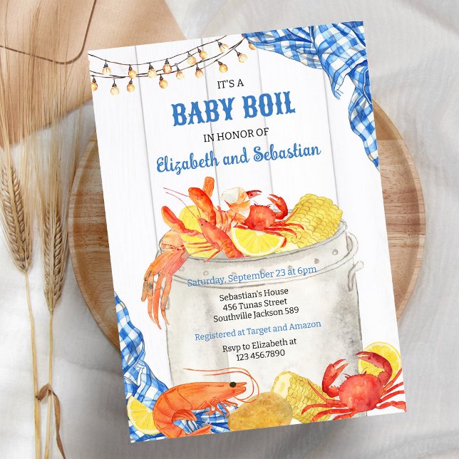Krebse Kochen Baby Shower Einladung (Von Creator hochgeladen)