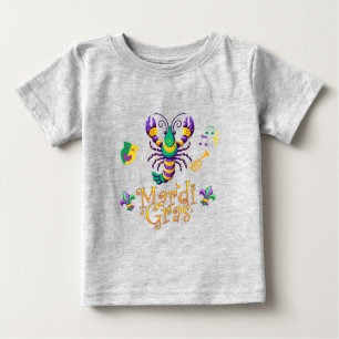 Krebse/Trompete/Maske/Lilie Mardi Gras Baby T-shirt