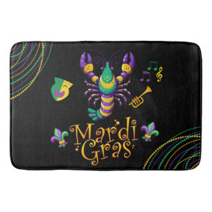 Krebse/Trompete/Maske/Lilie Mardi Gras Badematte