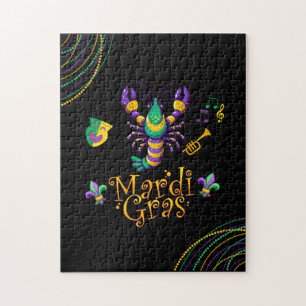 Krebse/Trompete/Maske/Lilie Mardi Gras Puzzle