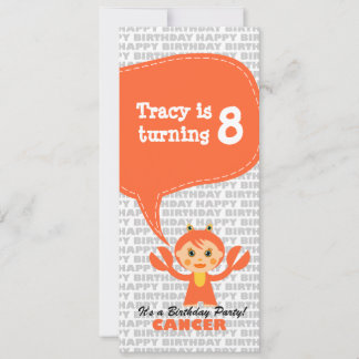 Krebseinladung Geburtstagspartei Einladung