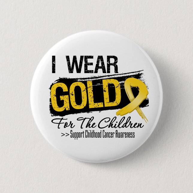 Krebserkrankung für Kinder Button (Vorderseite)