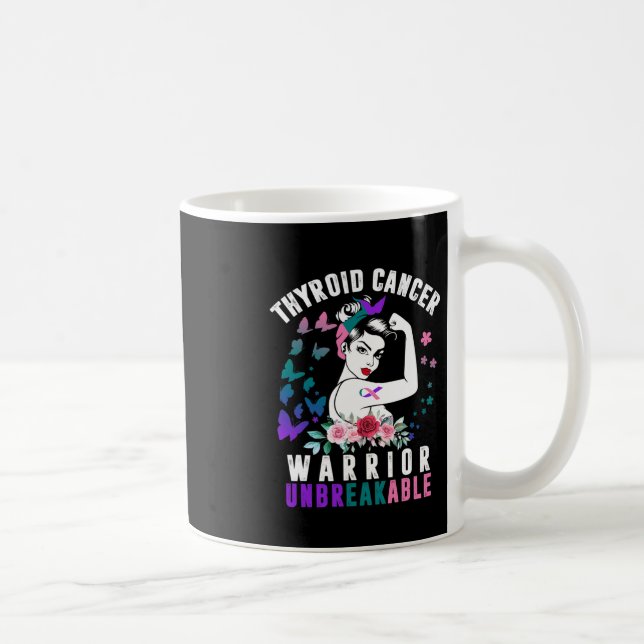 Krebserkrankung Warrior Lila rosa Band Bewusstsein Kaffeetasse (Rechts)