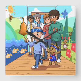 Krebsfreie Überlebenshilfe Quadratische Wanduhr