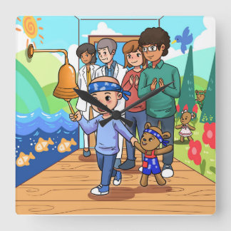 Krebsfreie Überlebenshilfe Quadratische Wanduhr