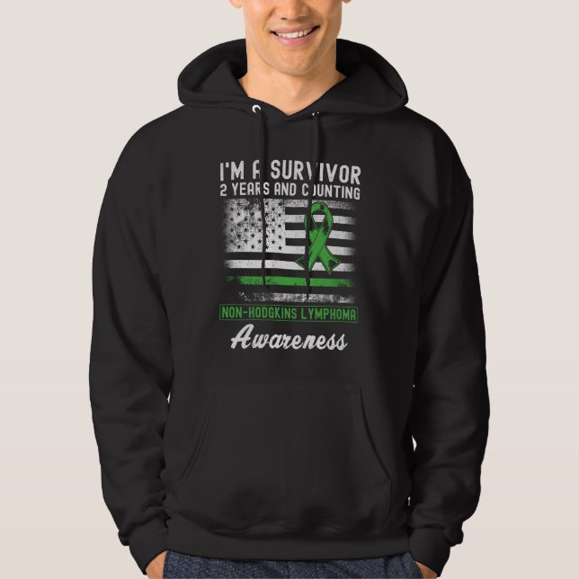 Krebsfreies Non-Hodgkins Lymphomüberleben Hoodie (Vorderseite)