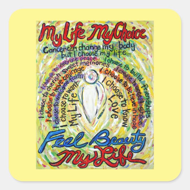 Krebsgedicht White Angel Art Sticker Decals (Vorderseite)