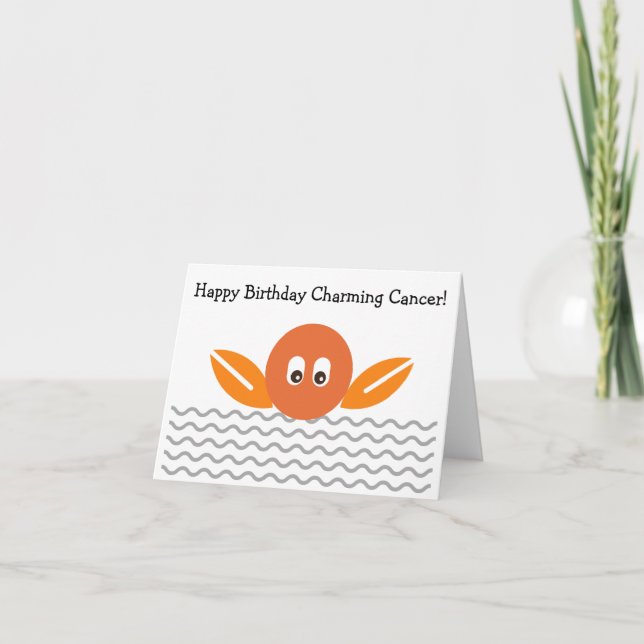 Krebsgeschmack Geburtstagskarte Karte (Vorderseite)