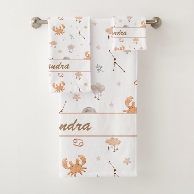 Krebsgeschwür | Gentle & Snuggly für Little Crabs Badhandtuch Set (Insitu)