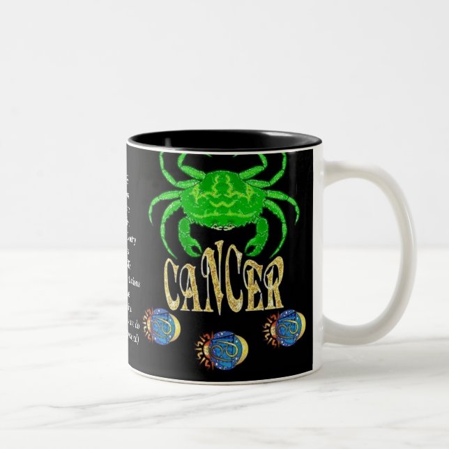 Krebsgeschwür Zodiac-Tasse Zweifarbige Tasse (Rechts)