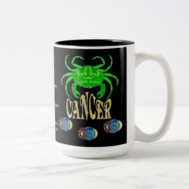 Krebsgeschwür Zodiac-Tasse Zweifarbige Tasse (Rechts)